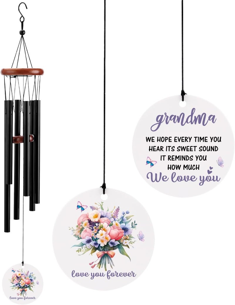 BeauGift Gifts for Grandma, Wind Chimes Grandma Christmas Birthday Gifts, Thanksgiving Day Mothers Day Windchime Gift, Home Decor Keepsake for Grandmother Nana Gigi from Granddaughter Grandson - Image 1